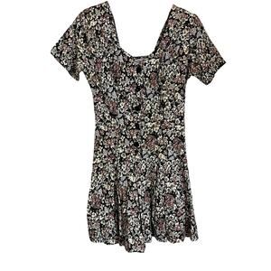 Vintage 80s Energie Bi Currants Floral Button Front Romper Size Small